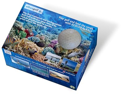 ECOCORALBALL, 24 biologiskt nedbrytbara golfbollar med korallfoder, förpackning med 24 stycken