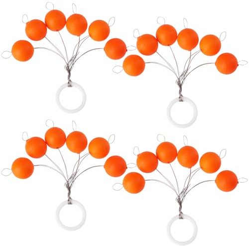 VGOL 4 galleggianti con superficie arancione, indicatore di morso per pesca a mosca, acque erbacee poco profonde, n. 4, 12 mm
