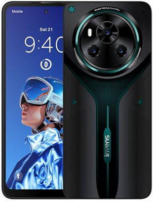 invens ULTRA 13P Android 15 Unlocked Smartphone, 16GB+128GB/1TB, 6.8 Display, 64MP+2MP+16MP Camera, 5000mAh (typ) battery Mobile Phone, 4G Dual Sim/Fingerprint/Face ID/GPS/BT5.0 Green