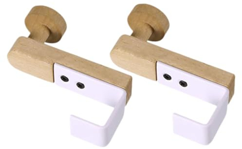 HEALLILY 2 pièces Crochets de Porte Inoxydable Suspendus sans Perçage Support pour Manteaux Sacs Chapeaux Crochet Robuste pour Vestiaire et Salle de Bain Montage sans Trace Adaptable
