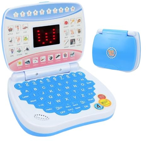 Genérico Ordenador Portátil de Aprendizaje - Juguete Computador de Aprendizaje Educativo para Con Música, Polímero Irrompible A Fuerte, Efectos De Sonido Dinámicos Reforzados con Ressea