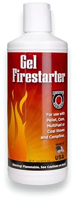Meeco's Red Devil 416 Gel Firestarter - Fire Starter Gel for Igniting Pellet, Corn & Coal Burning Stoves (16 fl oz) - Made in The USA