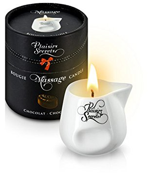 Plaisirs Secrets Bougie de Massage Gourmande Parfum Chocolat 80 ml