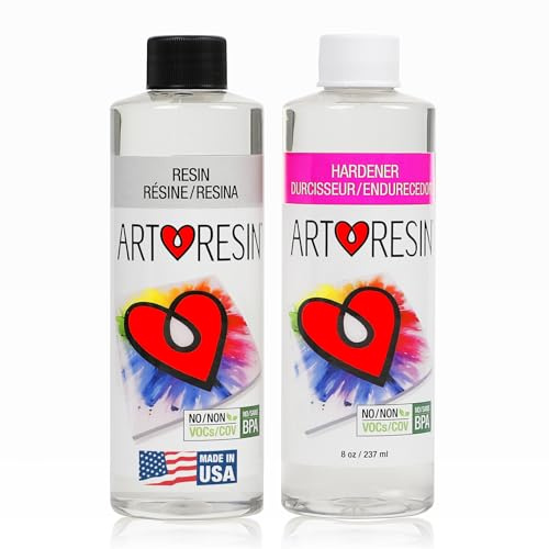 ArtResin - Résine époxy – Transparent – Non toxique – 473,6 g (résine de 8 oz + durcisseur de 236,8 g) (474 ml)