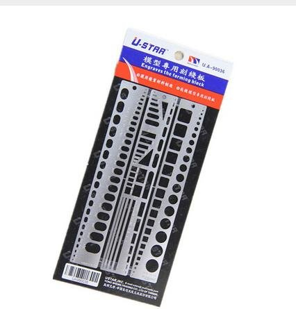 TuToy Ustar Ua90036 hobbyverktyg för modellering markör Scribe Line Tool Model och Kits graverande verktyg Metal Ruler