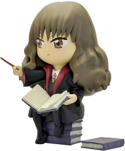 Plastoy Harry Potter Figurine Chibi Hermione Granger Lance Un Sort sur Une Pile de Livres - Plastique - 14 cm