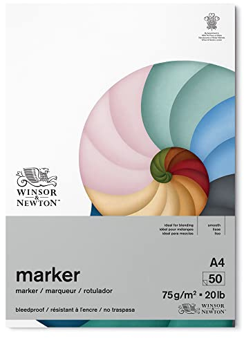 Winsor & Newton Bloc Papel rotuladores, Blanco, DIN A4