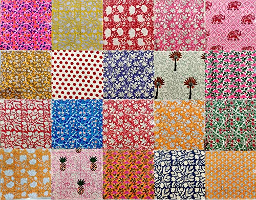 Napkin 100% Cotton Set of 20 Cloth Napkin Decorative Washable Napkins for Gifts, Home, Kitchen, Dining, Cocktail Parties & Camping, Provence - Spring/Summer (16”X16”)