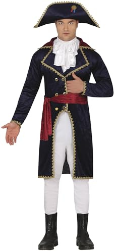 FIESTAS GUIRCA | Costume Conqueror Adulte (52-54/L) - Veste, Ceinture, Pantalon, Plastron et Chapeau - Costumes de Marquis et Militaires pour Halloween, Carnaval et Fêtes Déguisées - Homme