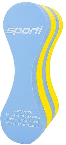 Sporti Kid Pull Buoy, Swimming Accessories for Lap Swimming, Swimmìng Trainer for Junior, Swim Lesson Equipments - Junior Pull Buoy - Blue/Yellow/Blue