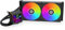 Lian Li Galahad LCD AIO CPU-Kühler, Hochleistungs-ARGB-Lüfter, LCD-Bildschirm, 45-Grad-Anschlüsse, Asetek-Pumpe der 8. Generation, 280mm, Schwarz
