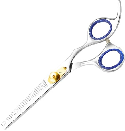 Glamified – Professional Hair Thinning Scissors, Texturizing Shears for Hairdressing, 7 Inch Overall Length with Fine Adjustment Tension Screw – Japanese Stainless Steel (7 Thinning)