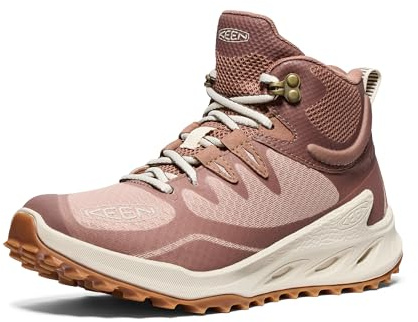 KEEN Women's Zionic Mid Height Waterproof All Terrain Hiking Boots, Warm Taupe/Birch, 8