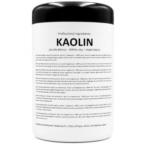 Snadi - Arcilla Kaolin Blanca | 500 gr | Para Cuidado de Piel y Cabello | Exfoliante y Suavizante | Rejuvenece, calma y suaviza la piel