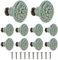 Henrrida Lot de 20 boutons de porte ronds en céramique avec vis pour armoires, tiroirs, meubles (vert)