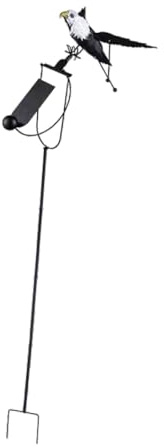 Fonowx Escultura de Viento con Balancín de Jardín, Dispositivo Disuasorio de Aves para Huerto.