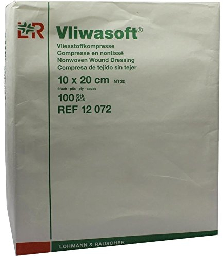 VLIWASOFT Vlieskompressen 10x20 cm unsteril 6l. 100 St