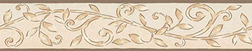 A.S. Création Bordüre Cappuccino Borte floral 5,00 m x 0,13 m bunt Made in Germany 203045 2030-45