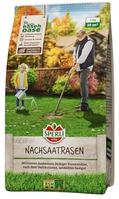 SPERLI RSM 3.2 1 kg per 35 m² – Semi di prato, semi di erba a germinazione rapida – Semi avvolti in modo ecologico, elevata capacità rigenerativa per prati infortunati nella coltivazione dei semi
