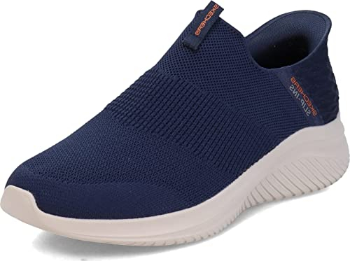 Skechers Herren Ultra Flex 3.0 Smooth Step sneakers,sports shoes, Navy Knit Trim, 42 EU