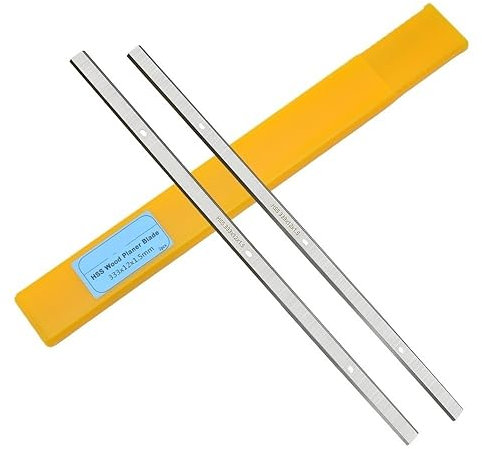 JWOO 2pcs 13 Thickness Planer Blades Double Edged Knives 333x12x1.5mm for for DeIta 22-580 TP300 for Metab0 DH330 Ry0bi AP1300 WoodTool