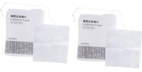 FRCOLOR 2pcs Cotton Makeup Remover Pads Reusable Gauze Swabs Skin Soft Face Wipes Cleansing Cloths