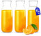 KONZEPT Juego de 3 jarras de agua sin tapa, jarra de cristal de 1 litro, ideal para agua, zumo, vino, limonada, coctails y leche