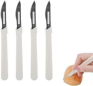 Kiuiom Taglierino per Pane,Coltello da Pane,Lama Pane, Coltello per Impasto Coltello da Panettiere,4PC per Cuocere Intagliare Modelli di Pane Crudo Coltello per Segnare
