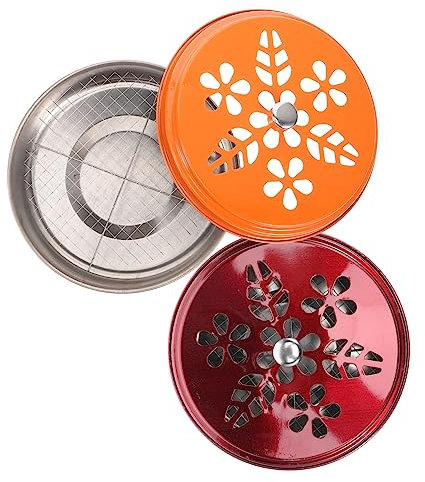 IMIKEYA 2pièces Boîte à Bobine Moustique Portable avec Couvercle Ignifuge Support Spirale Sécuritaire pour Camping Et Maison Design Anti-Renversement avec Plaque Coil Résistante