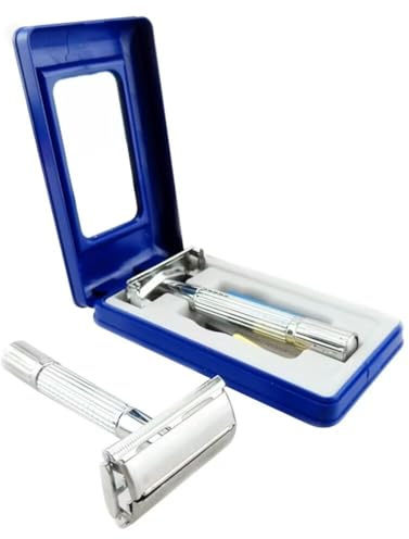 Aiweijia Double Edge Safety Razor Reusable Manual Stainless Steel Shaver Rust-proof Shaving for Men Wet Shaving Barber Beard