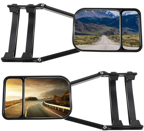 TKSE 2 specchietti universali per roulotte, 2 pezzi, specchietti laterali, specchietti universali per auto, specchietto retrovisore esterno, roulotte, rimorchi