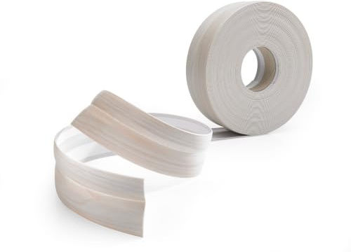 Quest PVC Sockellist, Självhäftande Mjuk Golvlist, Avslutningslist – 32 mm x 23 mm – flexibel böjbar list för inomhusbruk, vägg, golv – tät, dekorativ (Ljusfärgad björk, 25m)