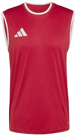 adidas Men's Entrada26 Sleeveless Jersey Shirt, Team Power red 2/White, M