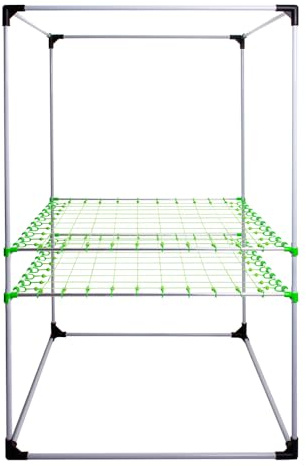 Betternet 10 x 10 Double Layer – Scrog & SOG Grow Rete per grow box fino a 150 x 150 cm – Rete flessibile Trellis per coltivazione indoor – Adatto per aste da 16 mm – di Growber