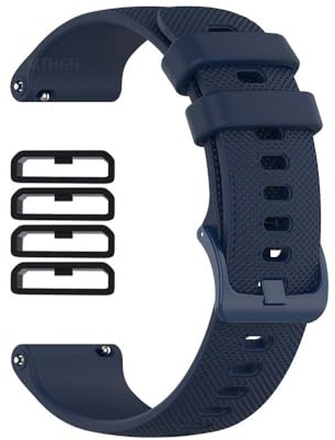 MTHGH 22 mm Bracelet de montre à dégagement rapide pour smartwatch + 4 anneaux de fixation, band pour Huawei GT,strap en silicone souple pour Huawei GT 2/2Pro/2e / 3/3Pro / 4/5/5Pro