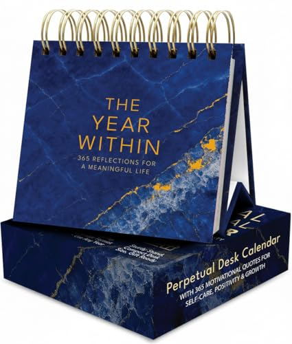 Only Zest Flip Perpetual Calendar - Desk Decor - Daily Affirmations for Men