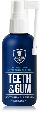 SilverMD Pet Dental Care Spray for Dogs & Cats, Breath Freshener & Oral Hygiene Solution with Nano Silver & Tartar Buildup Support, Teeth Cleaning Gum Spray, Gentle Formula, No Brushing, 4 Oz