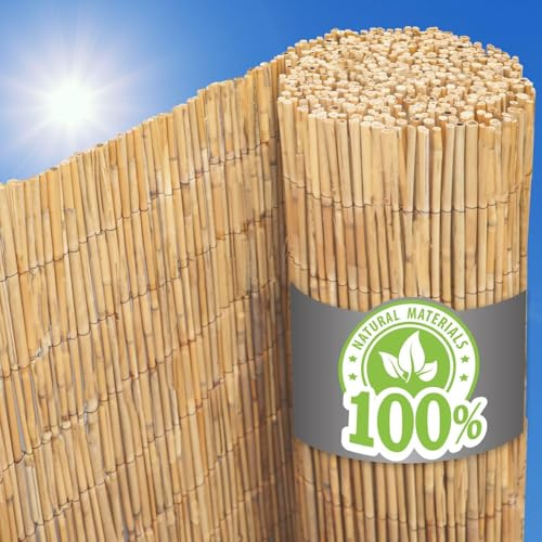 UrFence Canniccio 120x300 cm - Stuoia in Canna Naturale per Balcone Terrazzo Giardino - Frangivista Esterno - Copertura Privacy - Recinzione e Frangivento
