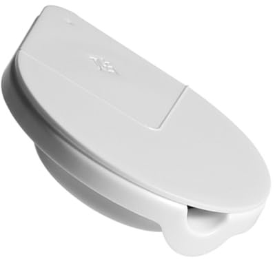 SILENRADAWN Cenicero a Prueba de Viento con Tapa Giratoria de Acero Inoxidable Desmontable para Montaje Debajo del Escritorio, Oculto, Blanco, Fácil Limpieza y Ahorro de Espacio para Hogar