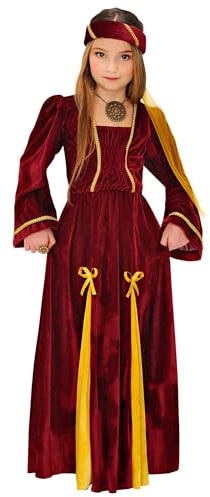 W WIDMANN MILANO Party Fashion - costume da principessa medievale per bambini, abito, nobildonna, regina, damigella, costumi di carnevale