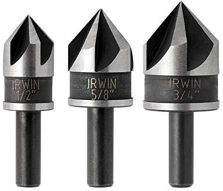 IRWIN Drill Bit Set, Countersink, Black Oxide, 3-Piece (1877720)