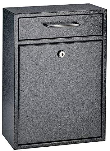 Mail Boss 7413 High Security Steel Locking Wall Mounted Mailbox-Office Comment Letter Deposit, Galaxy Drop Box,Medium