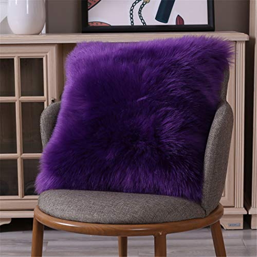 GLITZFAS Kissenbezug flauschig Deco Sofakissen Kuschelkissen Bezug Weich Bequem,Für Autos Wohnzimmer Schlafzimmer (Lila)