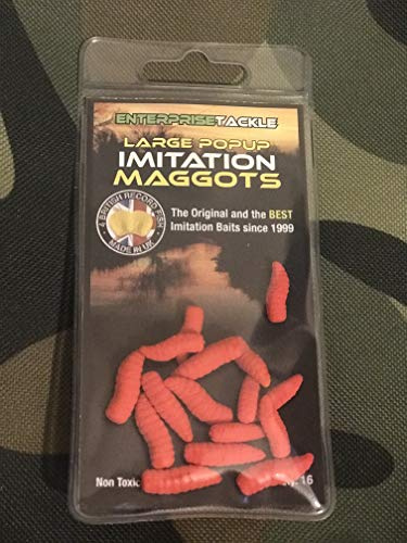 Enterprise Tackle Large Red POP UP Maggots Fishing Hook 1 Pack