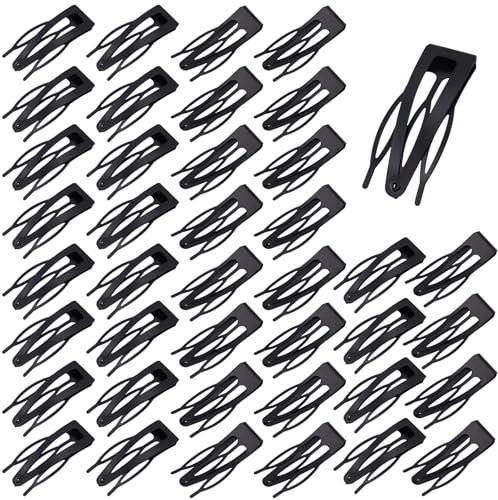 alwaiiz 40 horquillas para el pelo para mujer, con doble mango, clip de metal para la fabricación del cabello (negro)