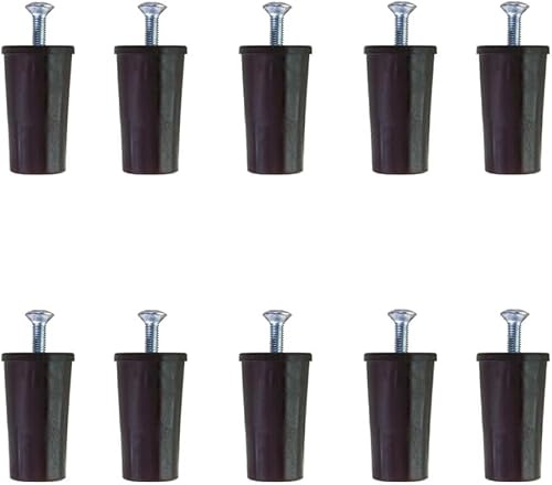 Tappi d'arresto per Tapparella 40mm - Paracolpi per Tapparella Made in Italy - Fermi per Tapparelle Avvolgibili e Tende a Rullo - Blocca Tapparelle Antifurto - Compreso di Vite (Marrone, 10 Pezzi)