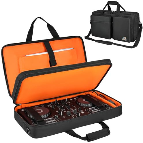 Funda para controlador de DJ compatible con Pioneer DDJ-FLX4/DDJ-REV1/DDJ-400/DDJ-SB3/DDJ-RB, bolsa de almacenamiento acolchada para controlador de DJ Numark Mixtrack Pro FX/Platinum FX/Roland DJ-202