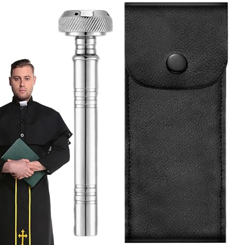 Xasbseulk Holy Water Bottle - Pocket-Size Holy Water Sprinkler | PU Christian Pocket Holy Water | Portable Holy Water Pot Stoarge | Copper Holy Water Container for Religious Ritual