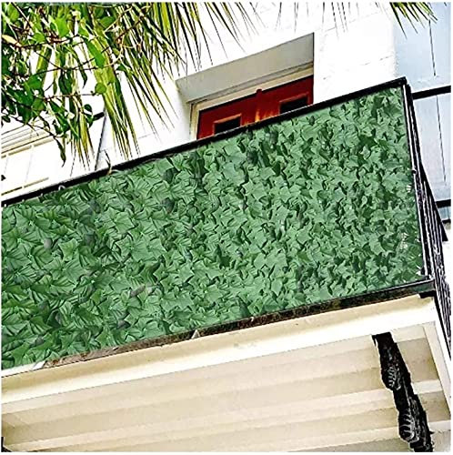 Generisch Seto artificial de plástico para balcón, valla de hiedra verde, pared de plantas artificiales, fondo decorativo para balcón, valla de jardín, resistente a los rayos UV