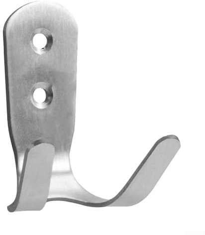Whychstore Gancio per stoffa in acciaio inox, resistente, montaggio a parete, gancio singolo, grande gancio in metallo a J per vestiti, accappatoi, asciugamani, cappelli, borse, portachiavi